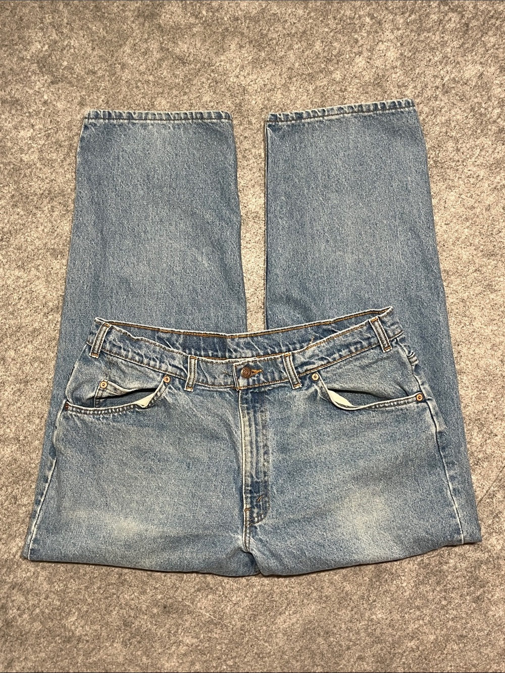 '90s Levi's 506 Comfort Straight Light Blue Men’s Jeans Orange Tab
